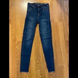 American Eagle Size 0R super hi-rise jegging crop